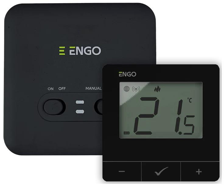 ENGO Controls E20i-B, Internetowy, bezprzewodowy regulator temperatury, Wi-Fi, czarny — ujęcie 1