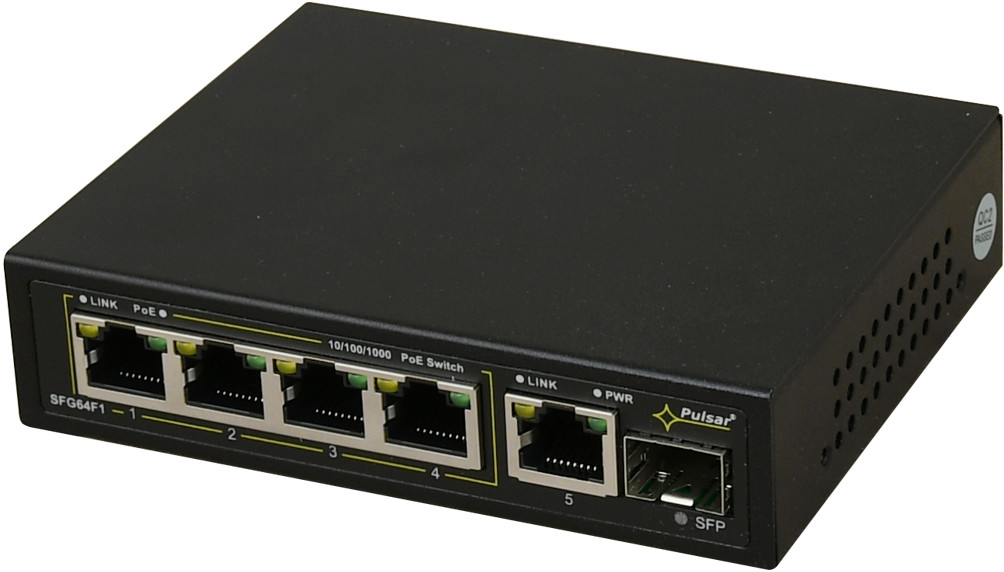 Switch 6-portowy PULSAR SFG64F1 do 4 kamer IP — ujęcie 1