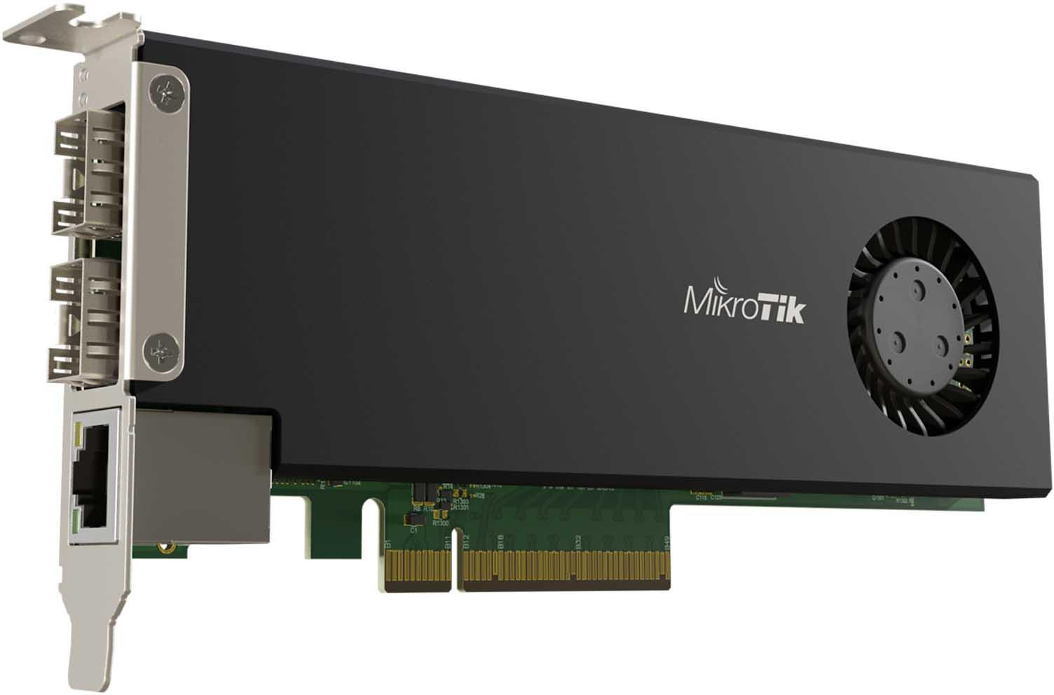 MikroTik CCR2004-1G-2XS-PCIe karta sieciowa routerboard 25GbE SFP28 RouterOS PCIe — ujęcie 1