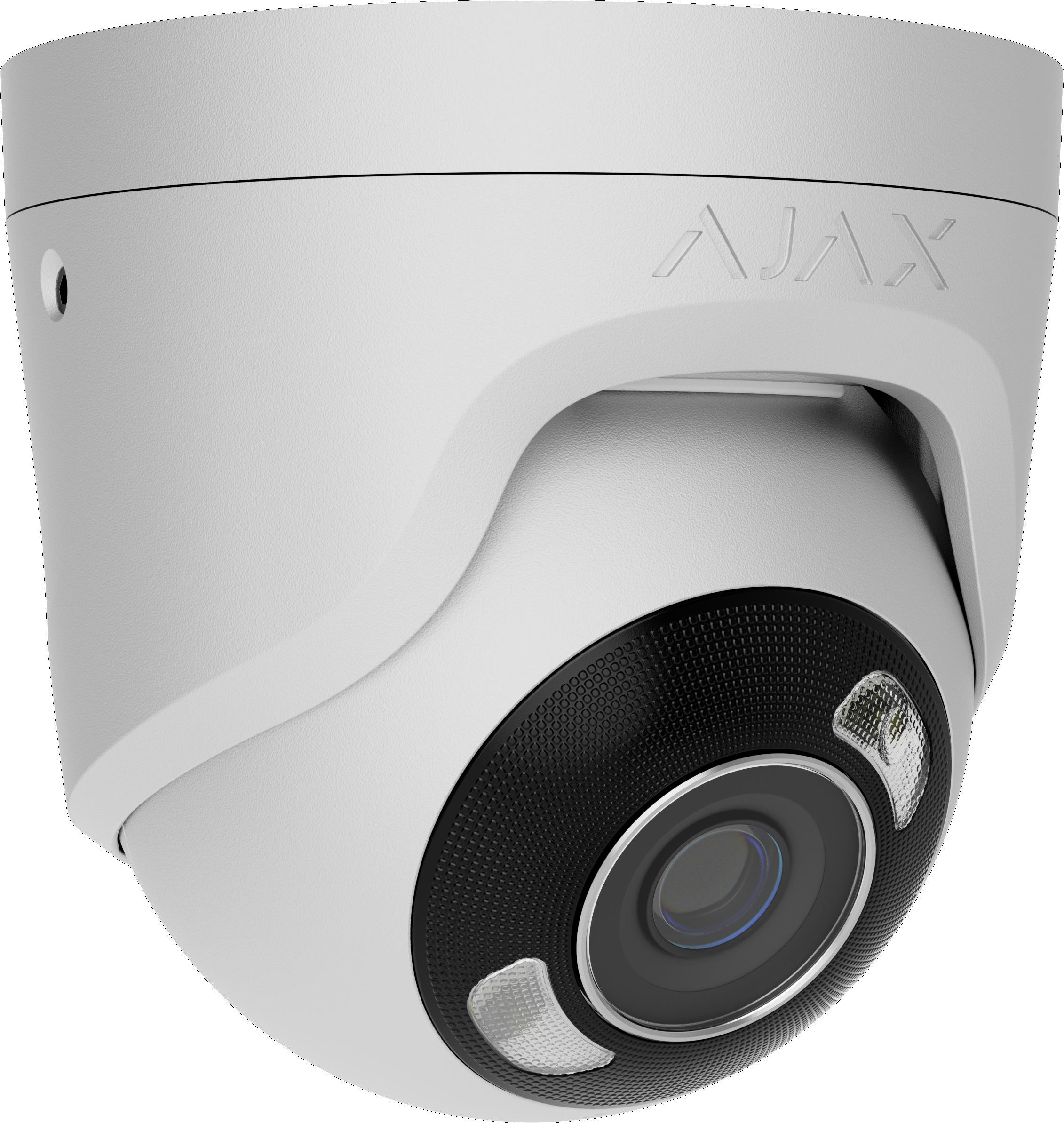 Ajax TurretCam 5 Mp 2.8 mm biała kamera IP PoE AI IR50 IP65 IK08 mikrofon microSD — ujęcie 1