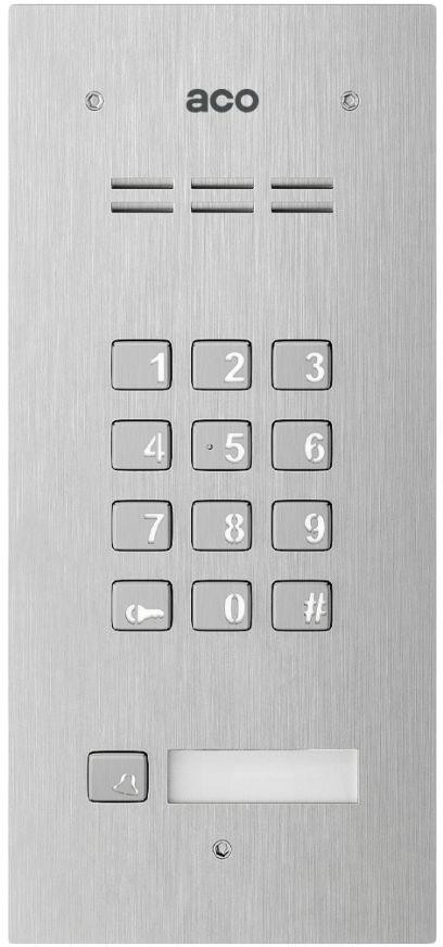 ACO COMO-PRO-CODE-A1 Panel domofonowy COMO-PRO-CODE-A1, audio, 1 przycisk dzwonienia, zamek szyfrow — ujęcie 1