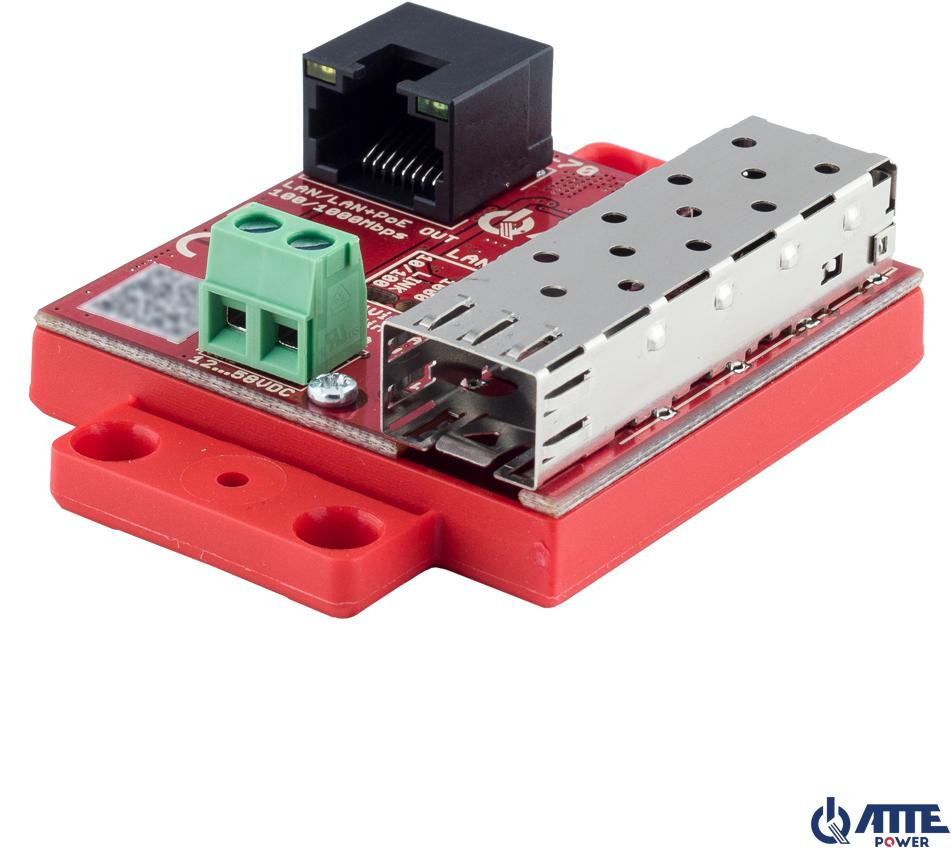 Gigabitowy media konwerter Ethernet ATTE xFIBER‑2‑70 (PoE OUT) — ujęcie 1