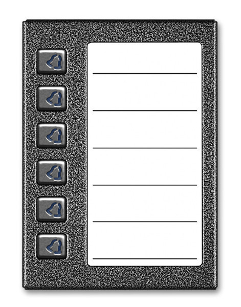 ACO CDN-6NP GR Podświetlany panel listy lokatorów z 6 przyciskami — ujęcie 1
