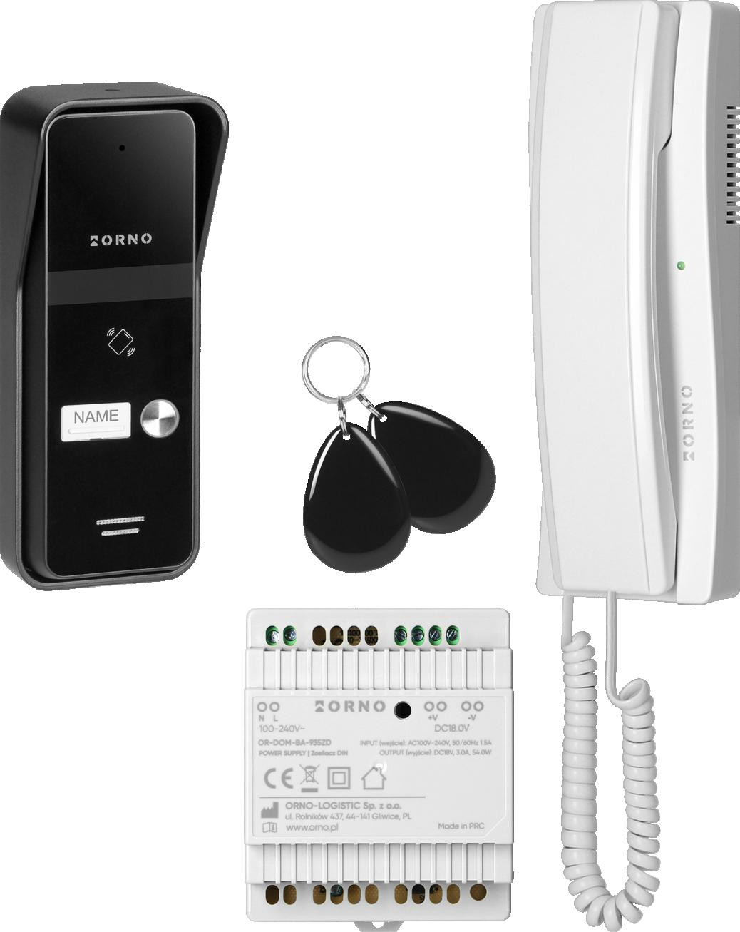 Domofon ORNO OR-DOM-BA-935ZD/W 2-żyłowy — ujęcie 1