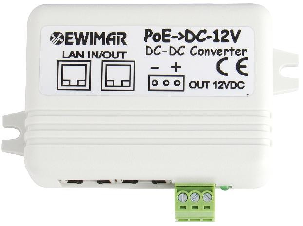 Rozdzielacz zasilania PoE, splitter 12V EWIMAR PoE-Conv2/AF — ujęcie 1
