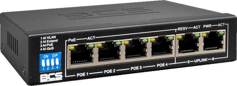 Switch PoE BCS BASIC BCS-B-SP04G02G — ujęcie 1