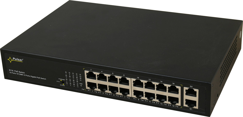 Switch PULSAR 16-portowy S116 do 16 kamer IP — ujęcie 1