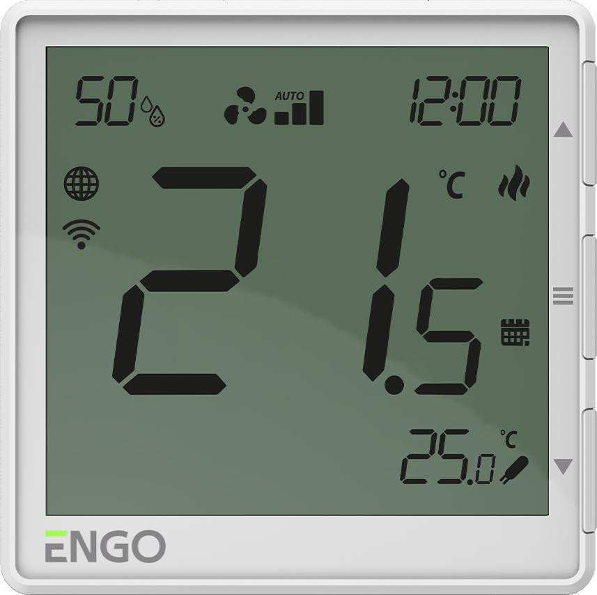 ENGO Controls EFAN-24W, Internetowy, podtynkowy regulator klimakonwektorów, Wi-Fi, 24V — ujęcie 1