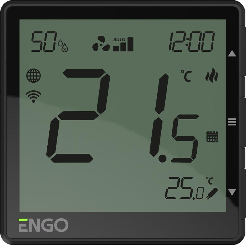 ENGO Controls EFAN-230B, Internetowy, podtynkowy regulator klimakonwektorów, Wi-Fi, 230V — ujęcie 1