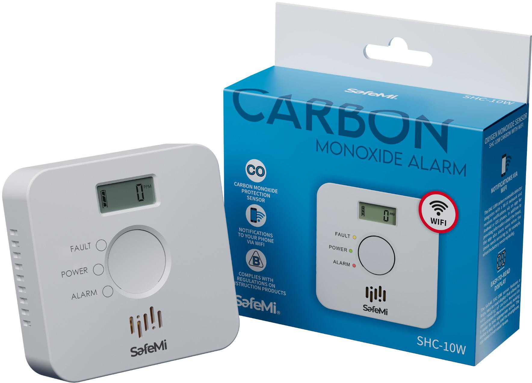 SAFEMI Czujnik dymu, WiFi, Gwarancja 3 lata SHC-10W — ujęcie 1