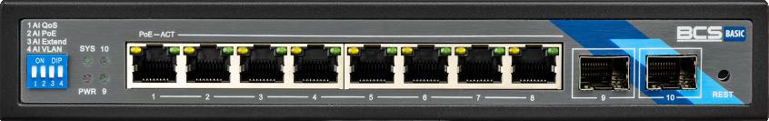 Switch PoE BCS BASIC BCS-B-SP08G-2SFP — ujęcie 1
