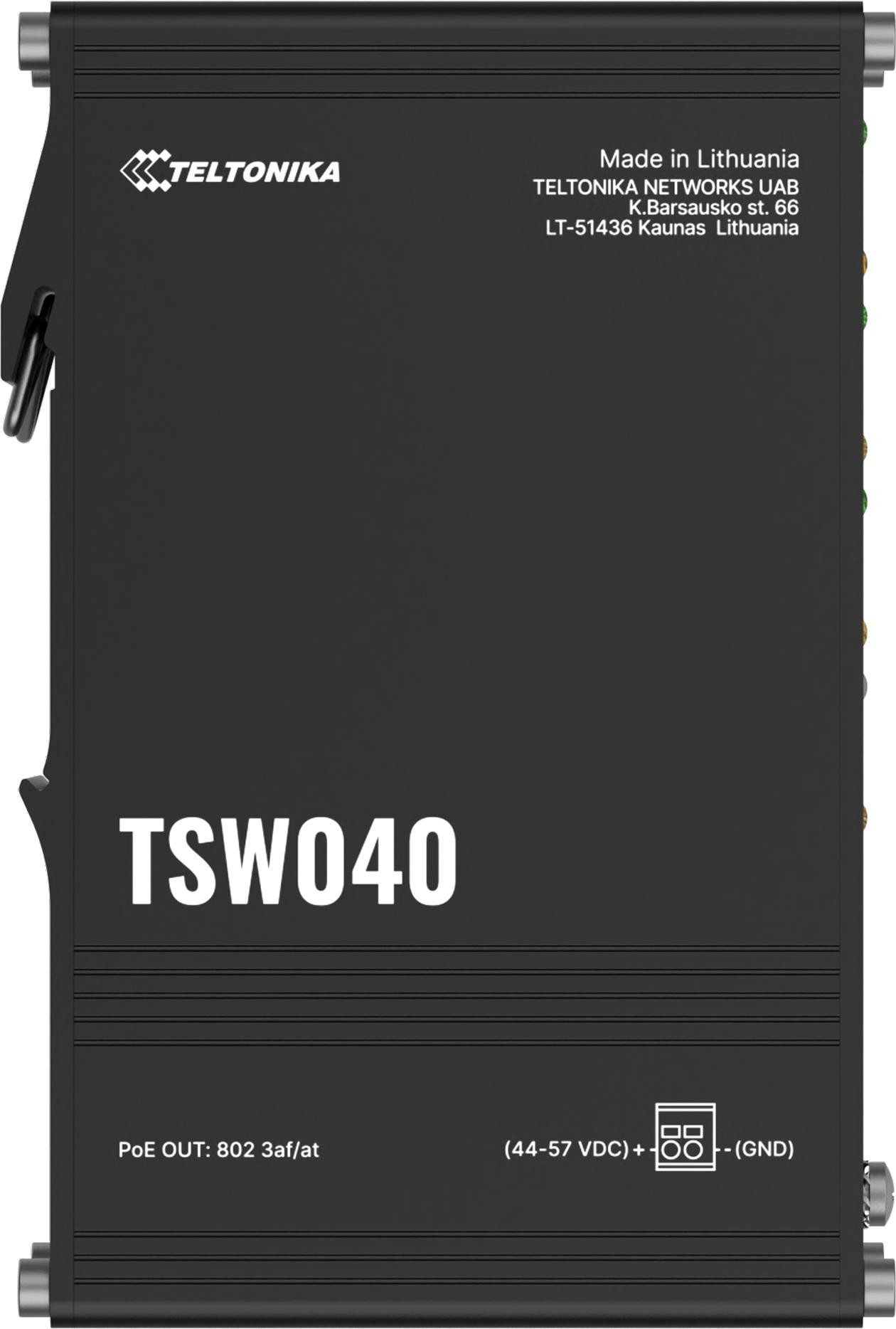 Teltonika TSW040 switch przemysłowy PoE (TSW04000000) — ujęcie 1