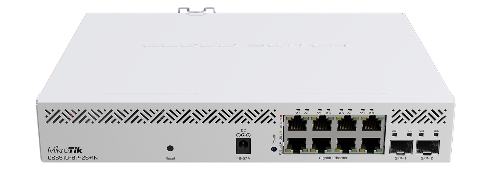 MikroTik CSS610-8P-2S+IN switch Cloud Smart 8 portów PoE Gigabit 2x10G SFP+ zarządzalny — ujęcie 1