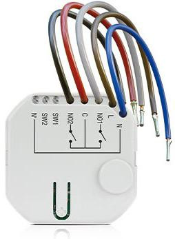 SATEL BE WAVE Bezprzewodowy dwukanałowy sterownik 230 V AC, dopuszkowy Smart CH Relay ASW-210 ABAX2 — ujęcie 1