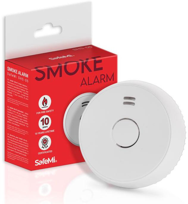 Czujnik dymu SafeMi SHS-05 na baterię — ujęcie 1