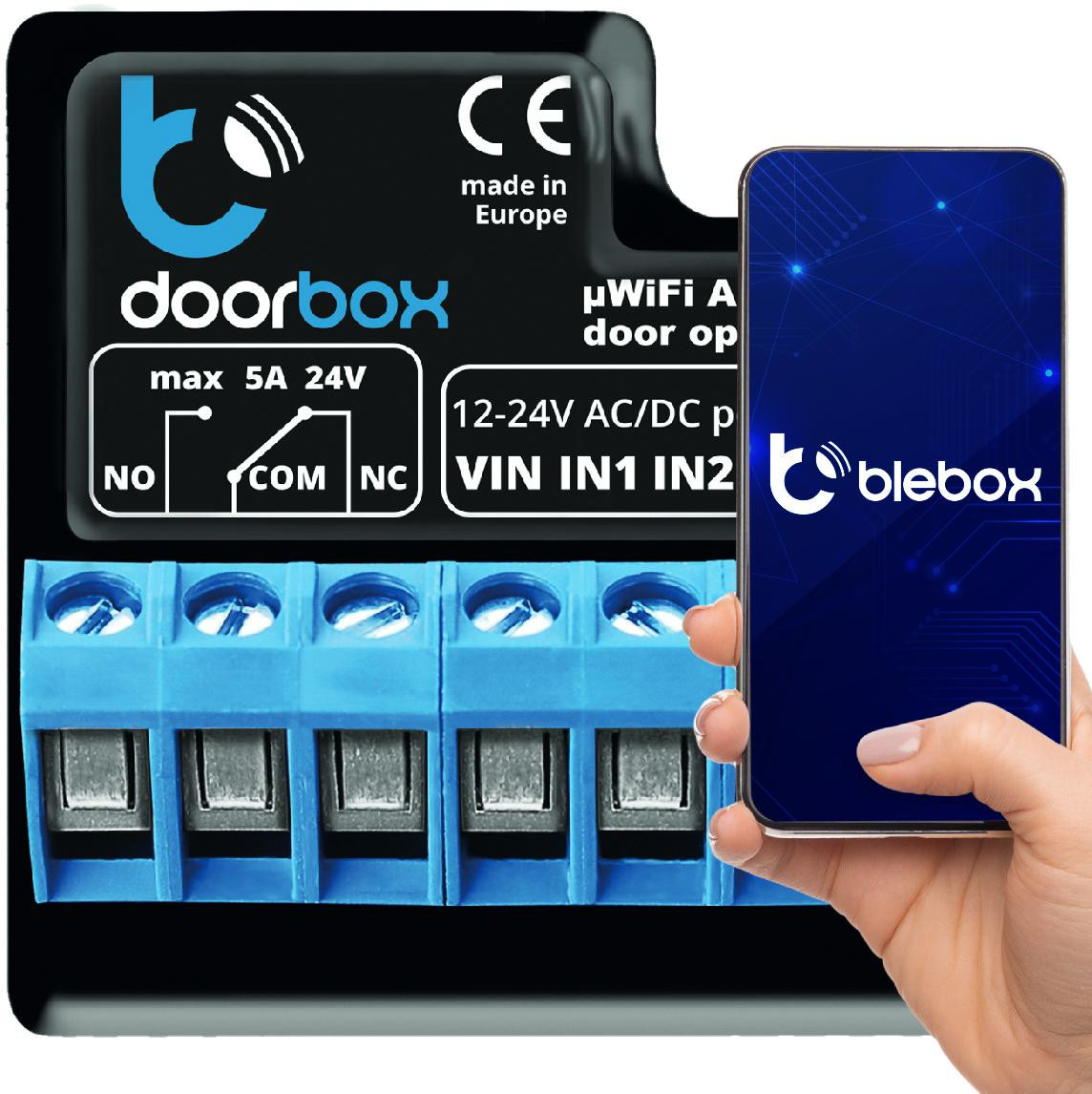 Moduł sterowania drzwiami doorbox Blebox — ujęcie 1