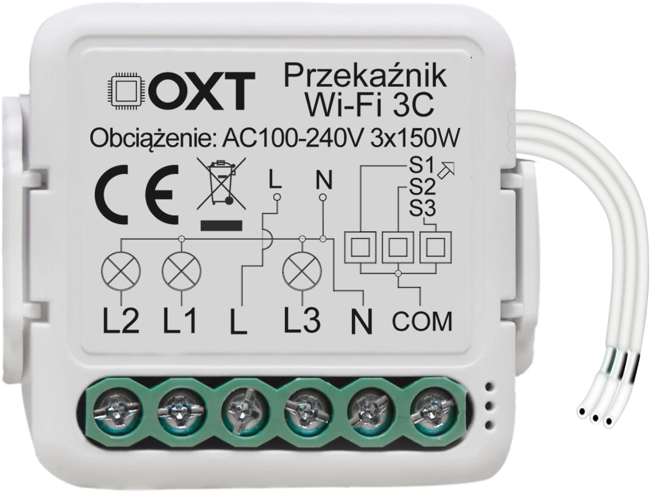 Moduł OXT mini przekaźnik 4 obwody WiFi TUYA T224 — ujęcie 1