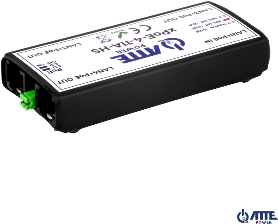 SWITCH 4-PORTOWY POE ATTE xPoE-4-11A-HS — ujęcie 1