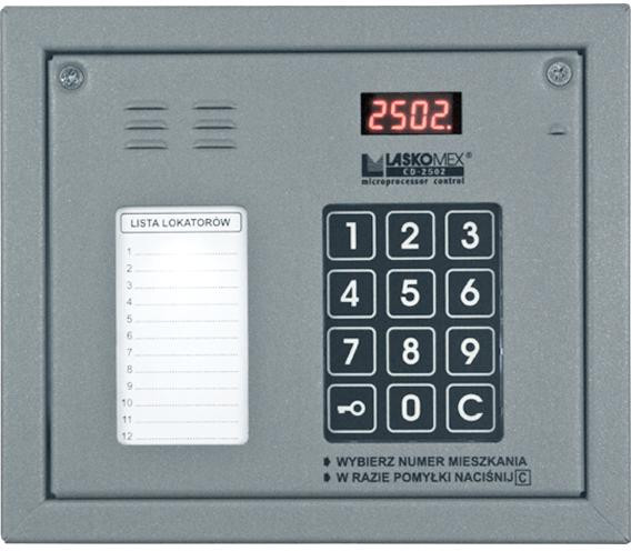Laskomex CP-2502NP srebrny Panel audio z mini listą lokatorów — ujęcie 1