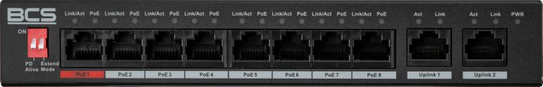 Switch PoE BCS LINE BCS-L-SP0802G(2) — ujęcie 1