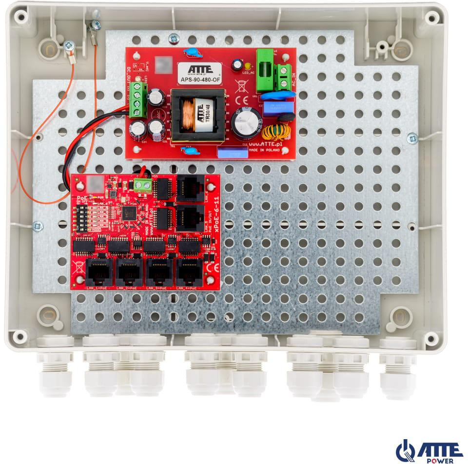SWITCH ZEWNĘTRZNY 5-PORTOWY POE DO 5 KAMER IP ATTE IP-5-11-L2 — ujęcie 1