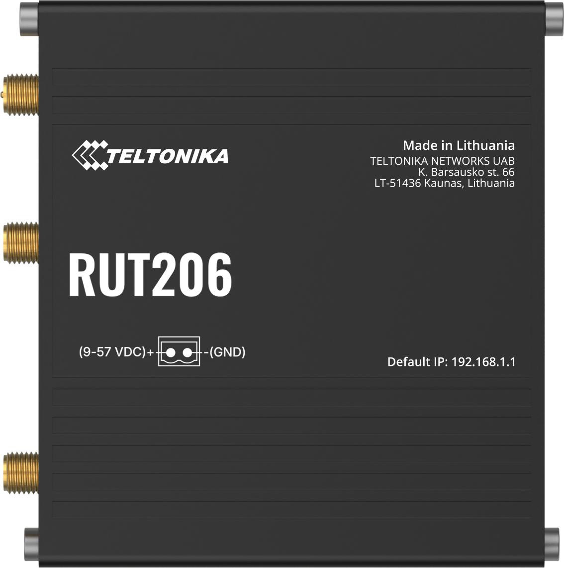 Teltonika RUT206 router przemysłowy 4G LTE Cat4, 2x LAN, RS232/RS485, RutOS — ujęcie 1