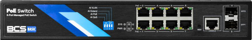 Switch PoE BCS BASIC BCS-B-SP08G-2SFP-M — ujęcie 1