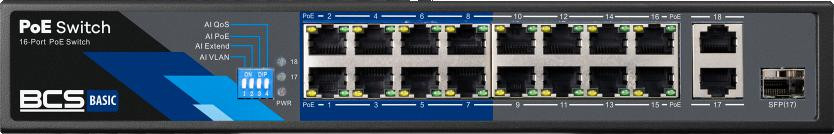 Switch PoE BCS BASIC BCS-B-SP1602G-1SFP — ujęcie 1