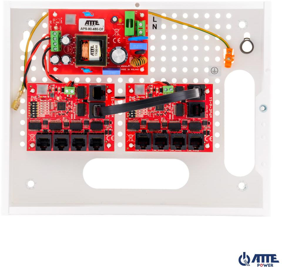 Zestaw do 9 kamer IP switch PoE 9P+1UP ATTE IP-9-11-E — ujęcie 1