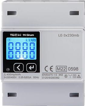 Trójfazowy dwukierunkowy licznik energii LE-3x230mb Tech sterowniki — ujęcie 1