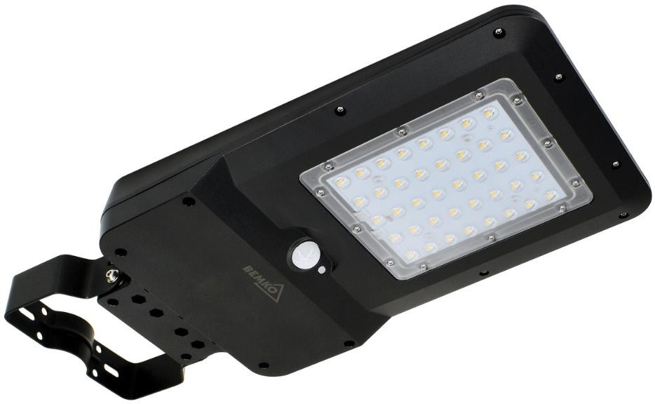SOLARNA OPRAWA ULICZNA LED SOLGER 25W 3000LM 4000K IP65 CZARNY CZ. PIR — ujęcie 1