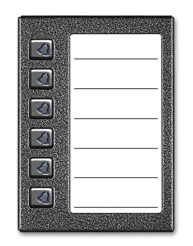 ACO CDN-6NP ST Podświetlany panel listy lokatorów z 6 przyciskami — ujęcie 1
