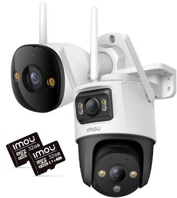 Zestaw 2 kamer IP Imou bullet 3 5MP i Cruiser Dual 10MP z kartami pamięci 32GB — ujęcie 1